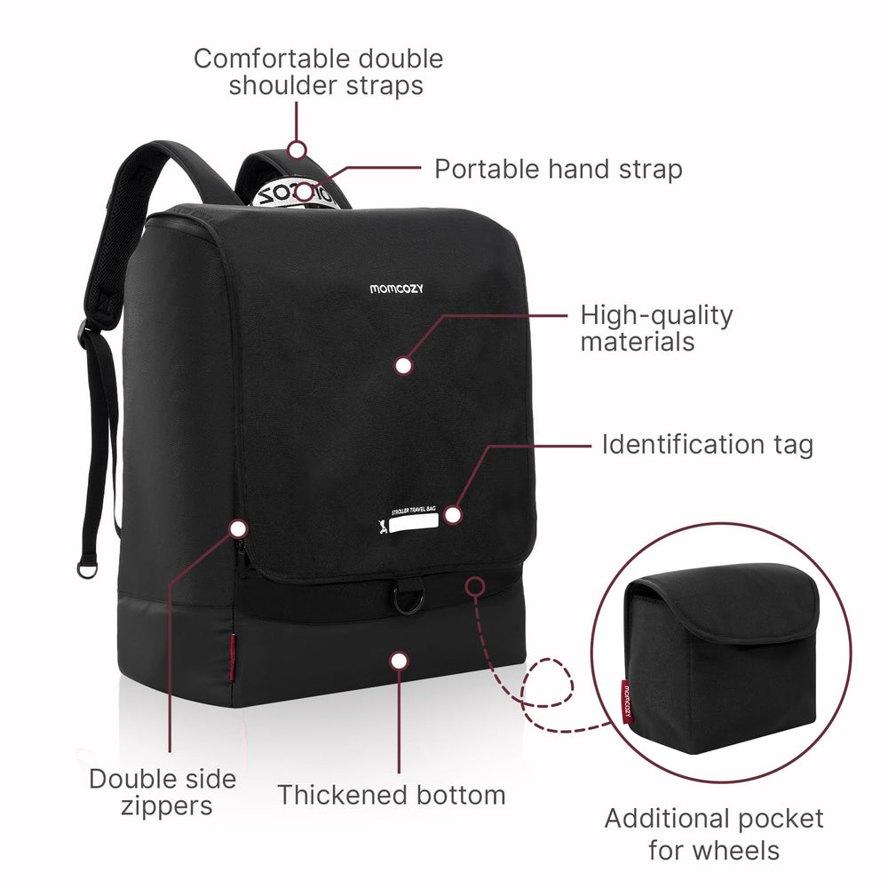 Momcozy bag with backpack straps for hands-free mobility.
