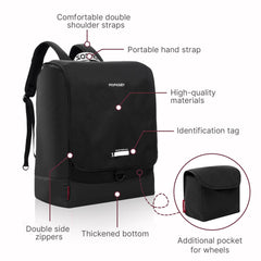 Momcozy bag with backpack straps for hands-free mobility.