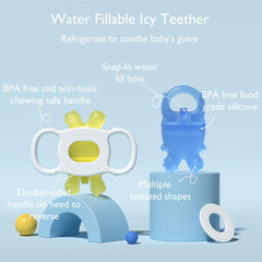 Momcozy teether dual textures ends offer varied chewing sensations for growing gums.