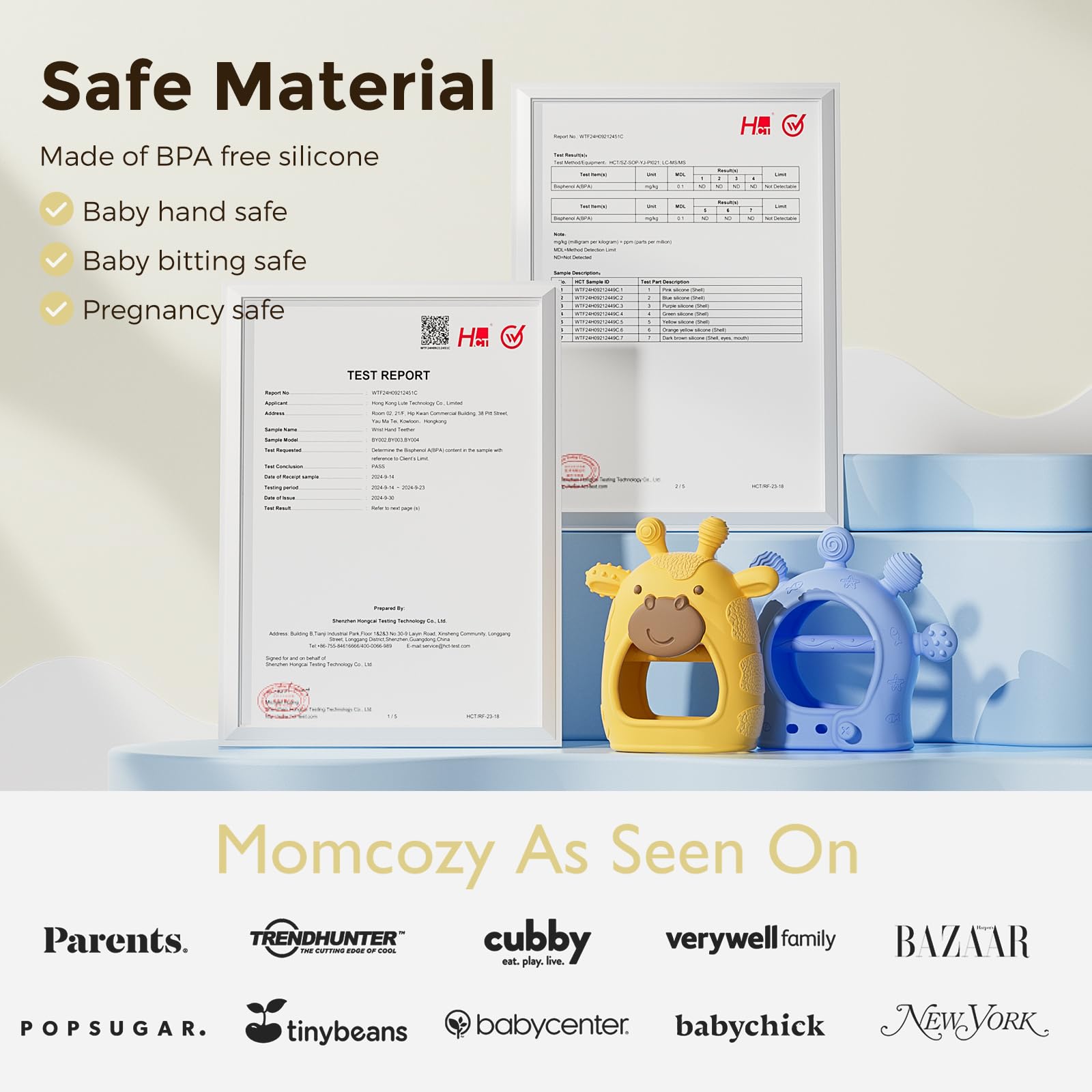 Momcozy teether gift-ready packaging for baby gifts
