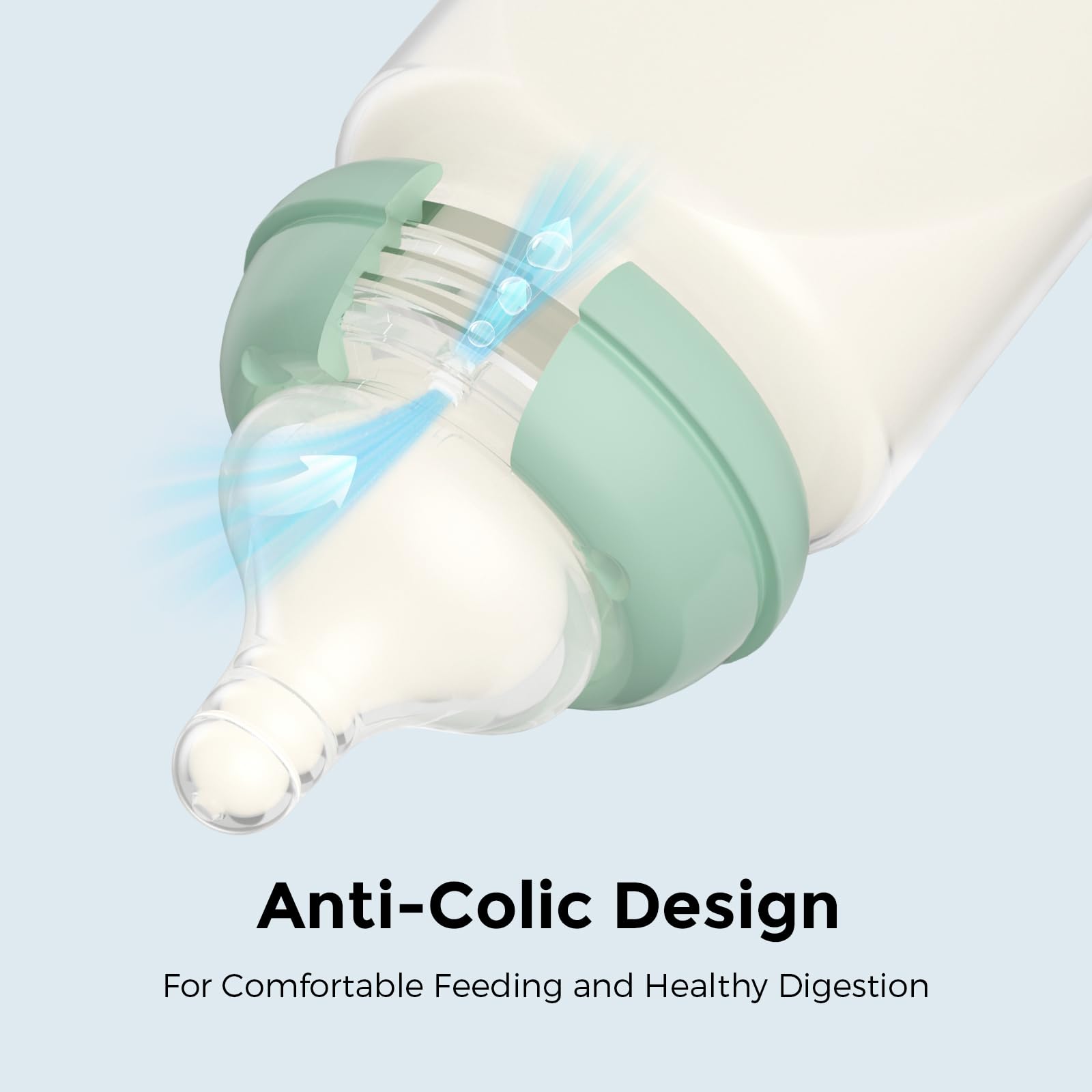 Momcozy three-flow rates nipple adapts as baby grows for flexible feeding.