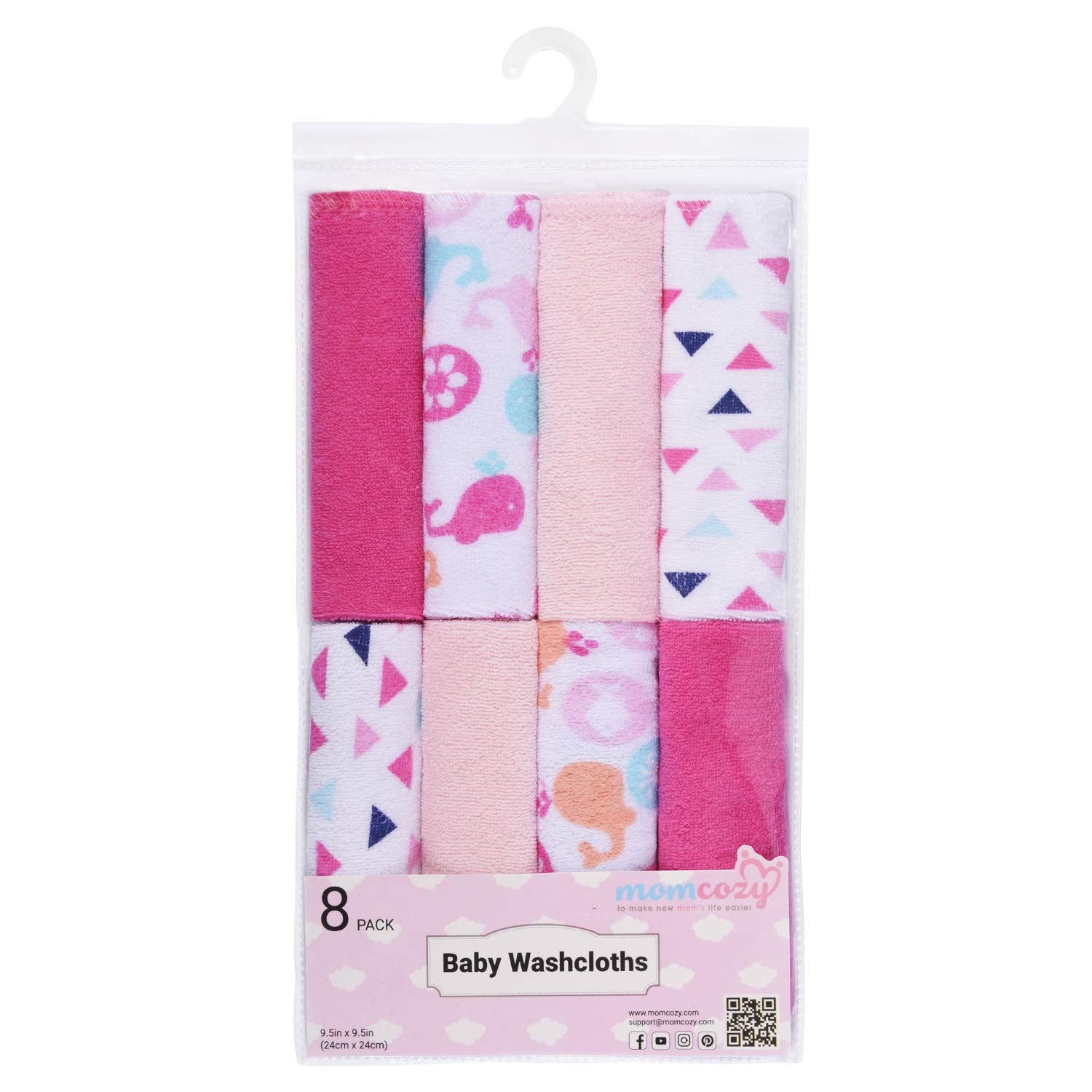 Momcozy travel bag washcloths stay organized on trips.