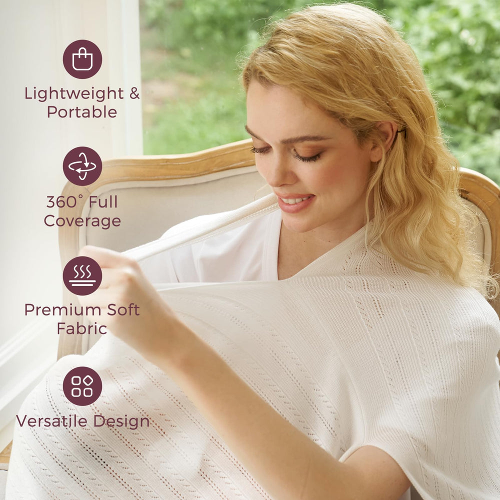 Momcozy ultra-light nursing cover full privacy provides confident nursing on the go.