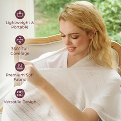 Momcozy ultra-light nursing cover full privacy provides confident nursing on the go.