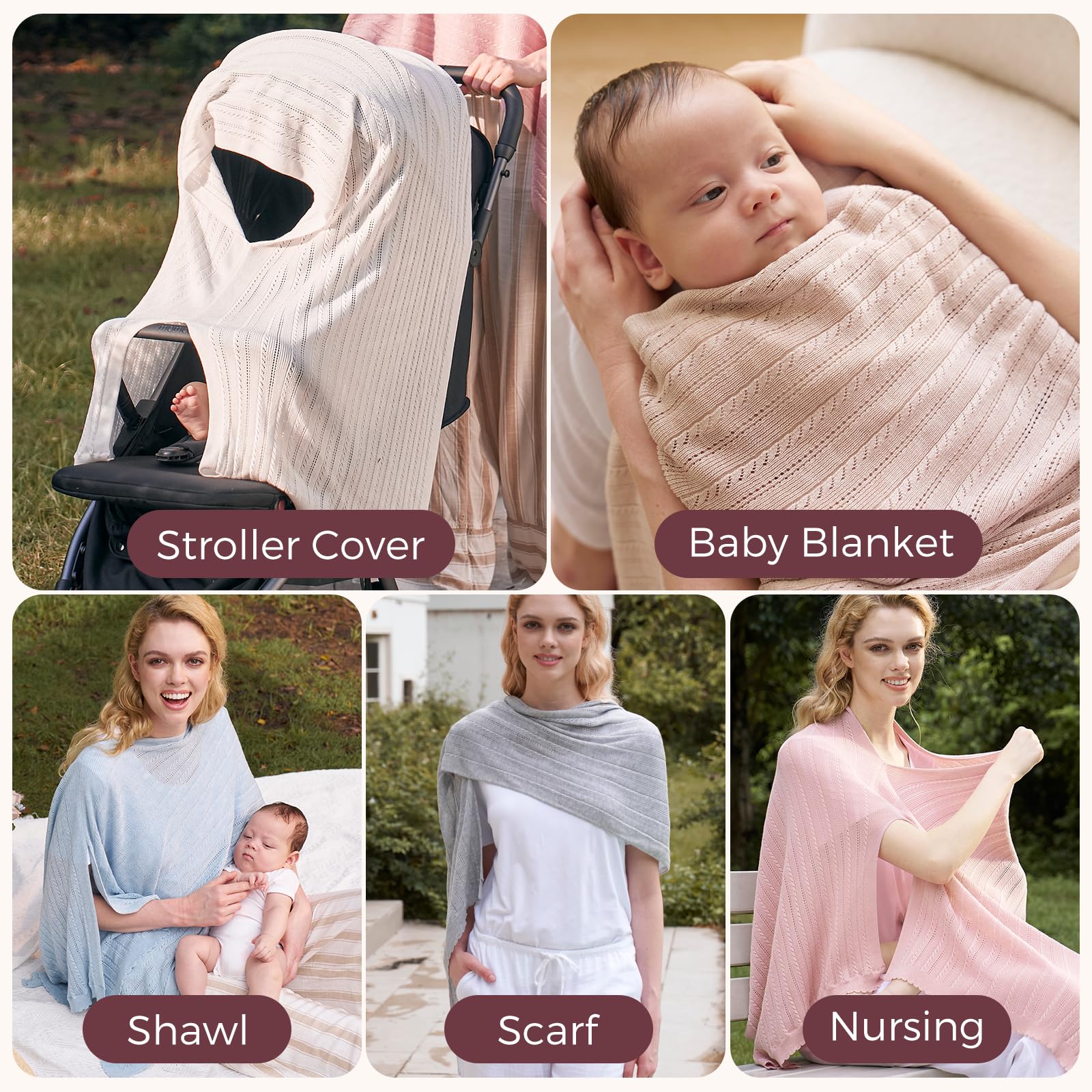 Momcozy Ultra-Light Nursing Cover includes a mesh laundry bag to preserve softness.