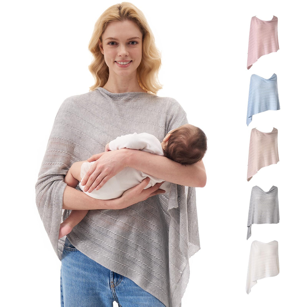 Momcozy Ultra-Light Nursing Cover lyocell fabric closeup for cool comfort