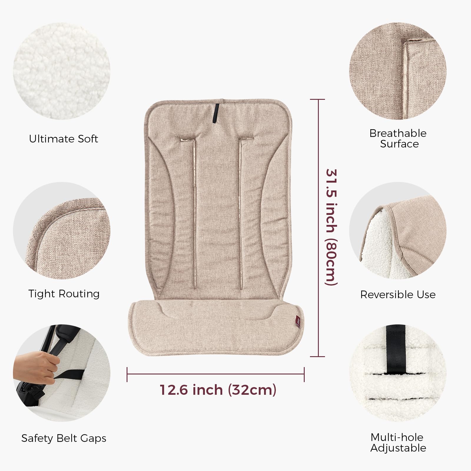 Momcozy universal stroller liner fit for strollers, car seats, and cribs.