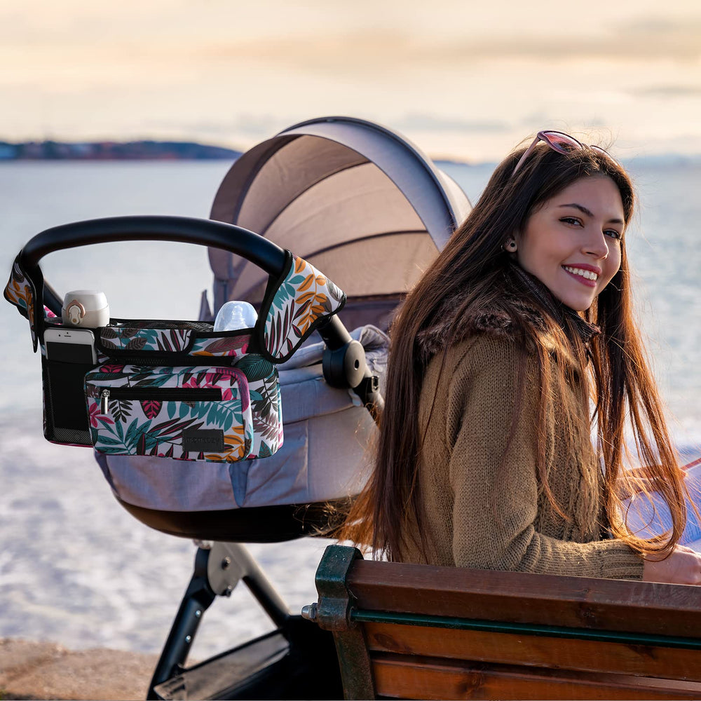 Momcozy universal stroller organizer compact design saves space while keeping essentials handy