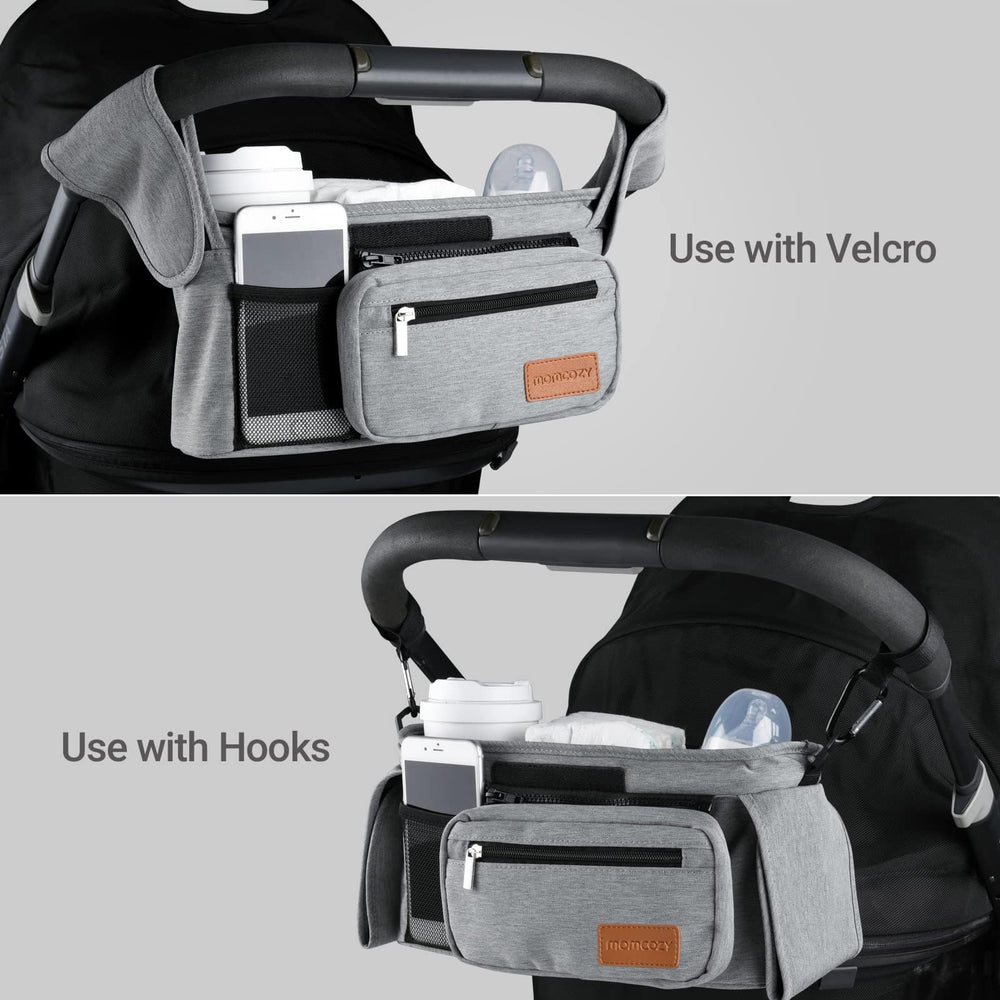 Momcozy organizer with adjustable Velcro fits multiple stroller brands