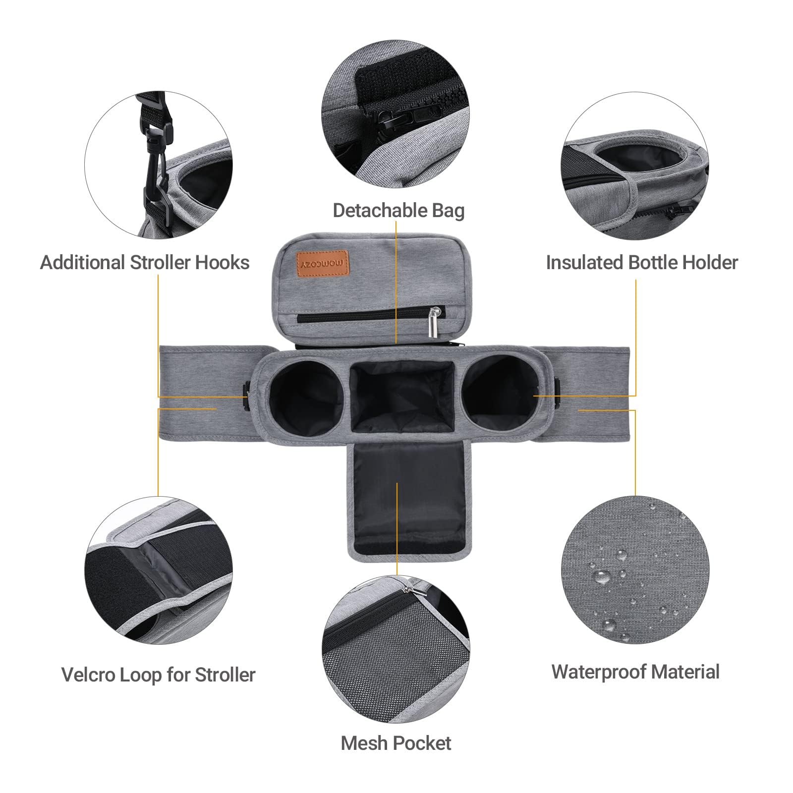 Momcozy detachable shoulder strap enables hands-free carrying