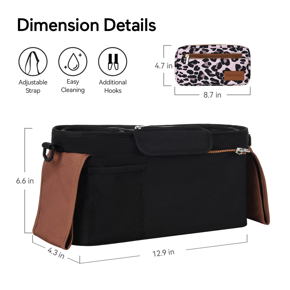 Momcozy large storage pockets keep keys, snacks, and essentials organized.