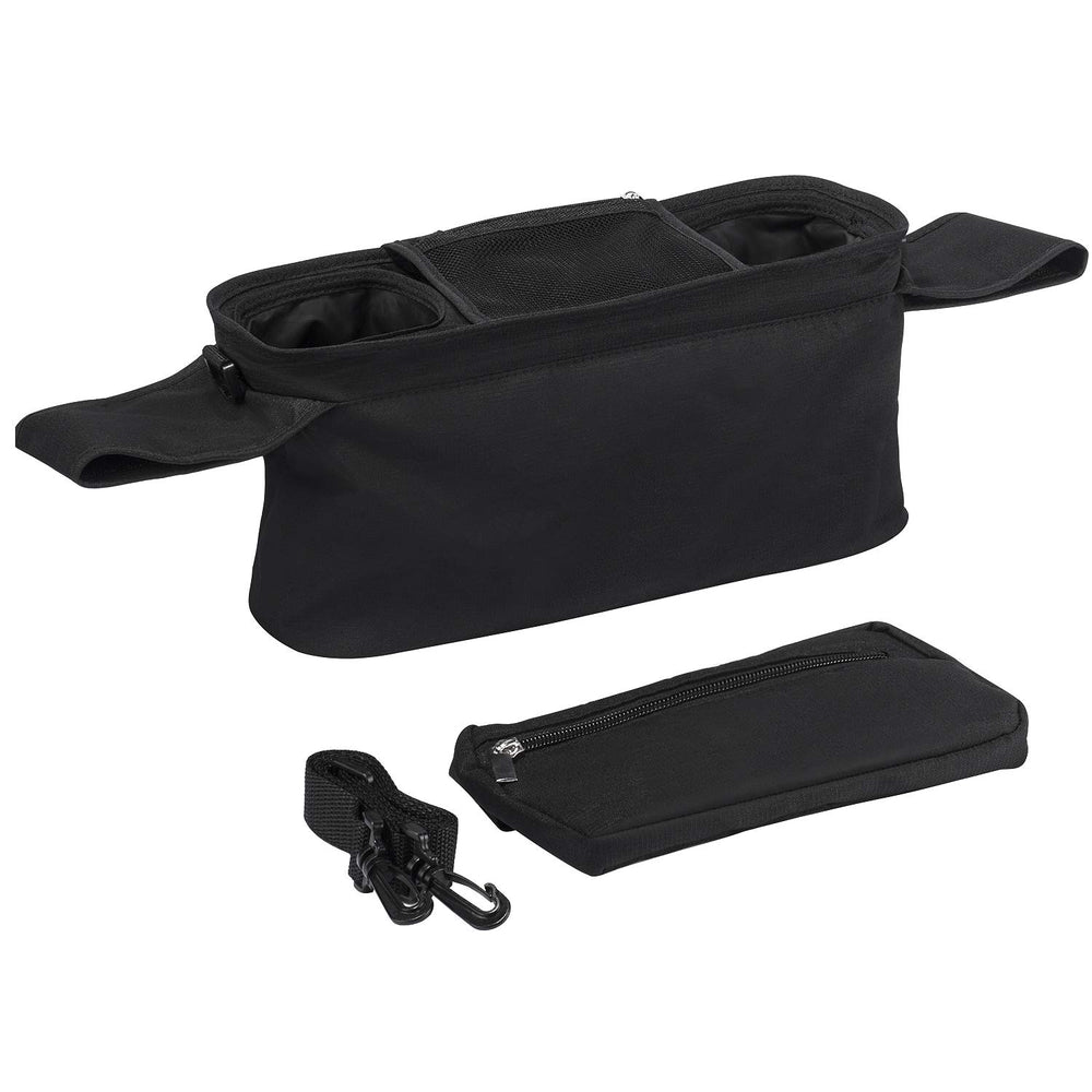 Momcozy organizer with shoulder strap enables hands-free carrying on errands.