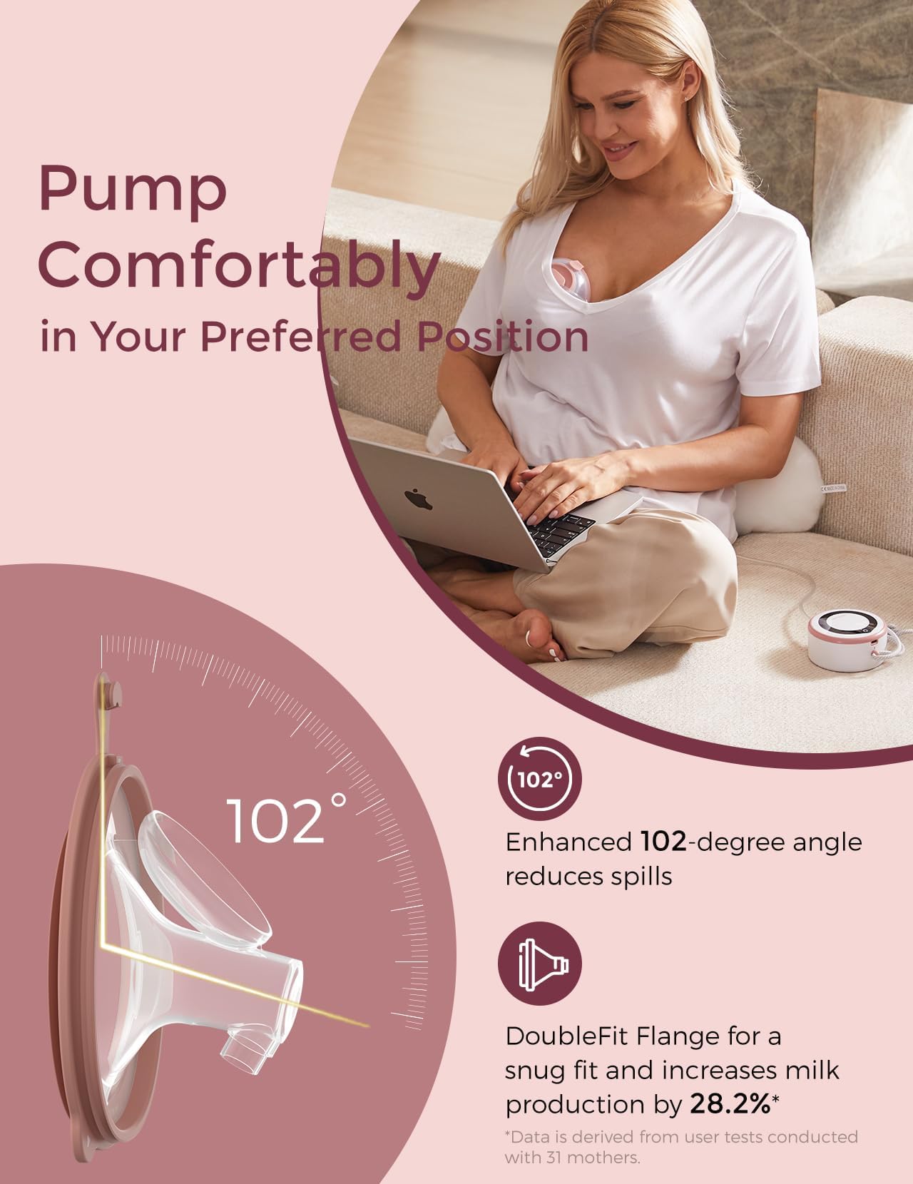 Momcozy V1 Pro transparent collector lets you monitor milk output at a glance.