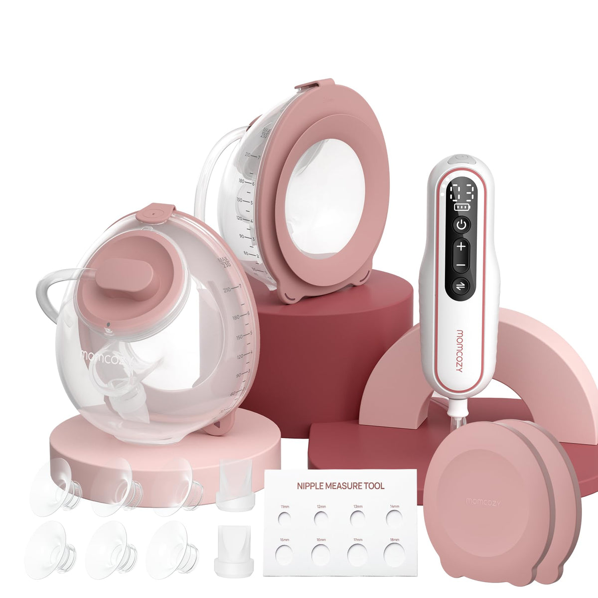 Momcozy V2 Pro ultra-lightweight on-bra pump enables hands-free on-the-go pumping.