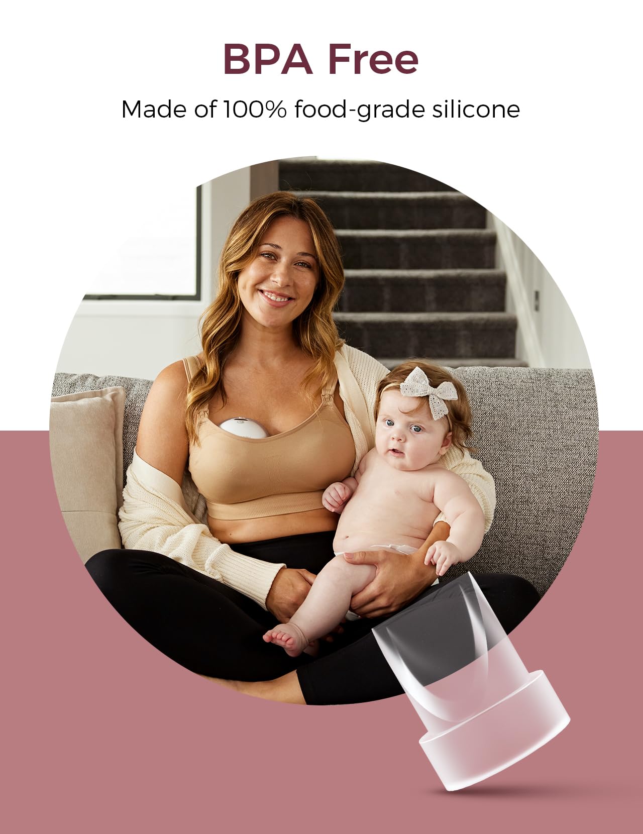 Momcozy valve-use scene on M5 helps maintain seal and prevent leaks