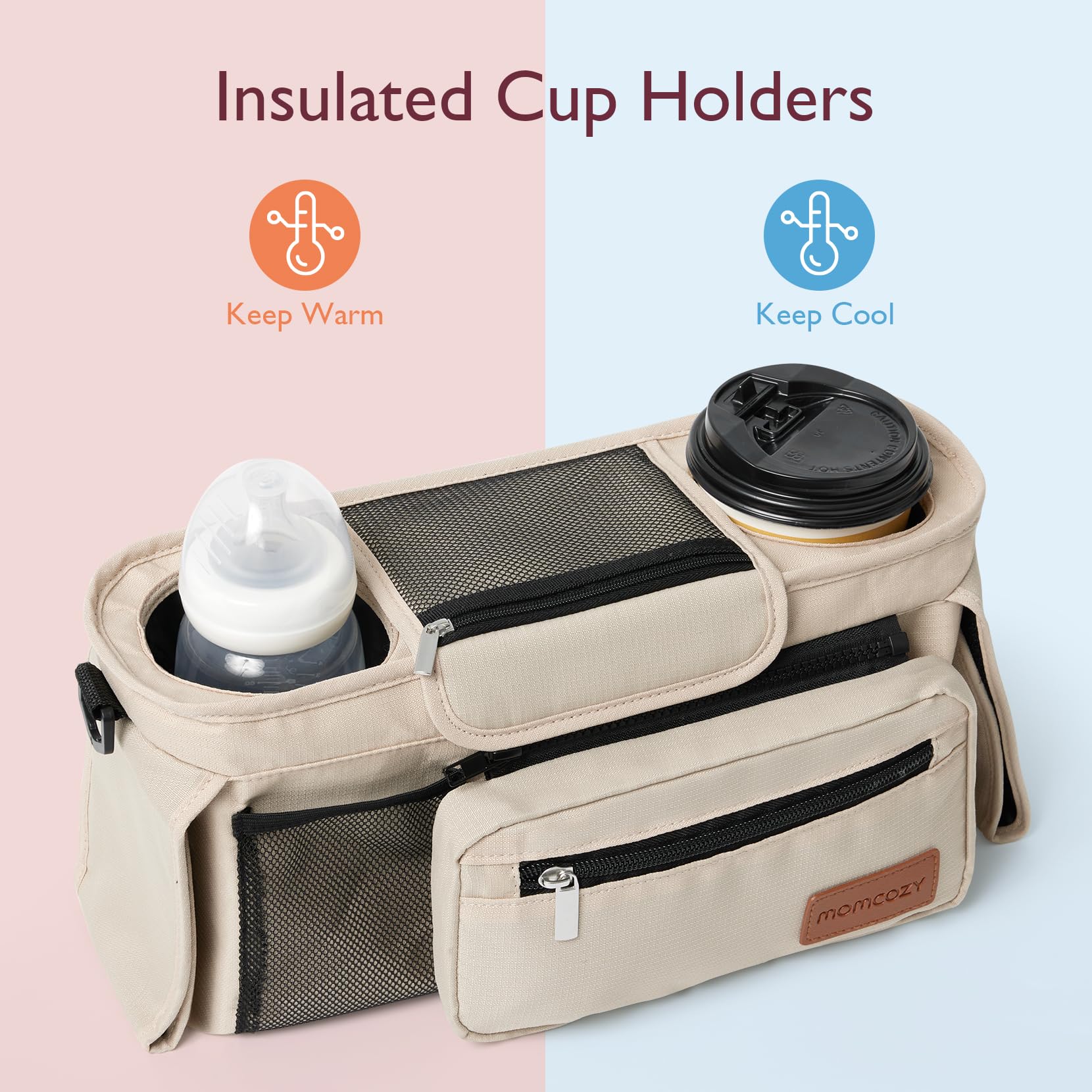 Momcozy velcro attachment adjustable fits multiple strollers securely