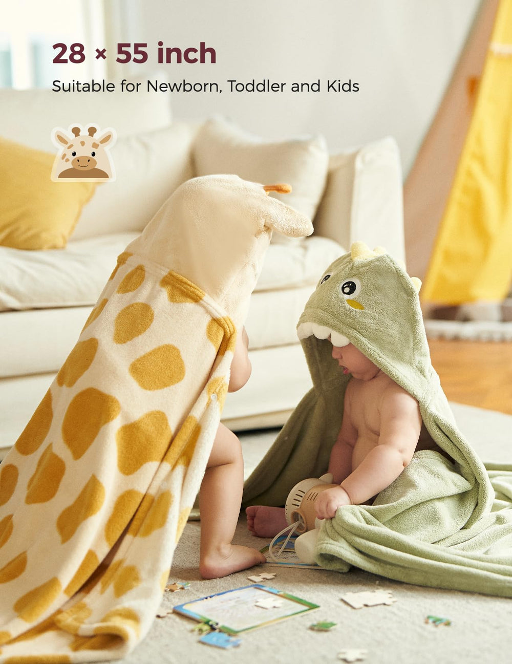 Momcozy towel demonstrates versatile use as blanket or cape.