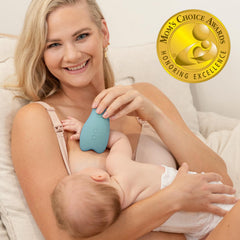 Momcozy warming lactation massager in shower close-up waterproof convenience