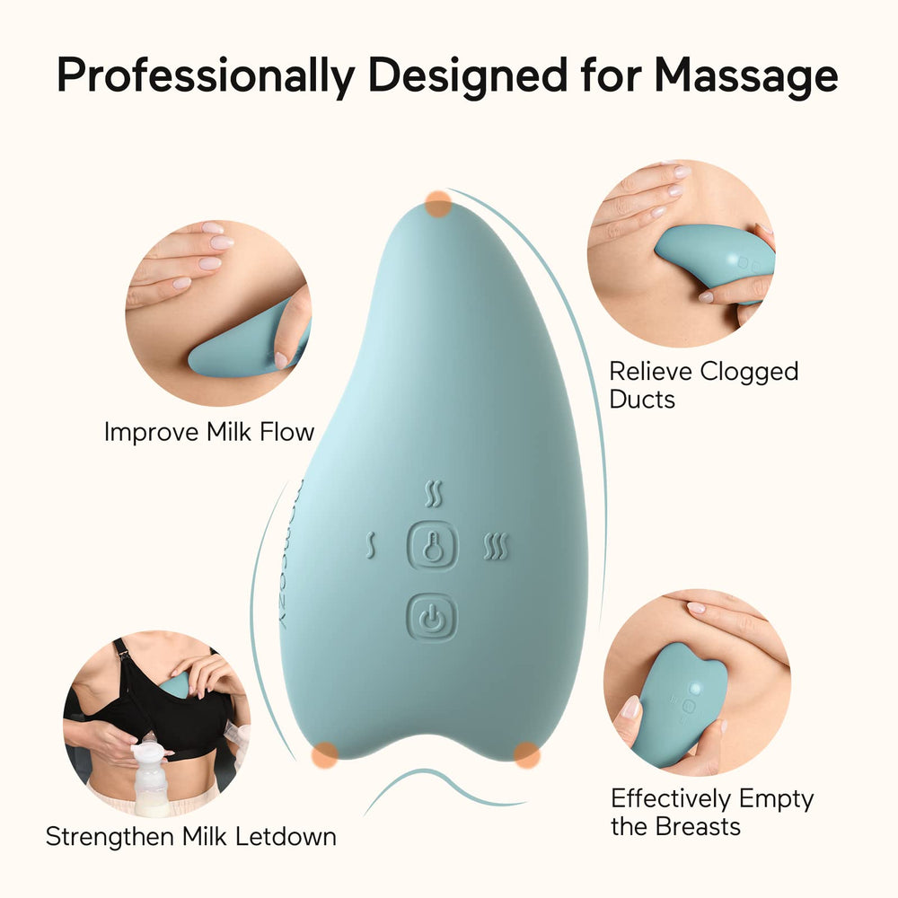 Momcozy warming lactation massager with travel pouch portable for on-the-go feeding