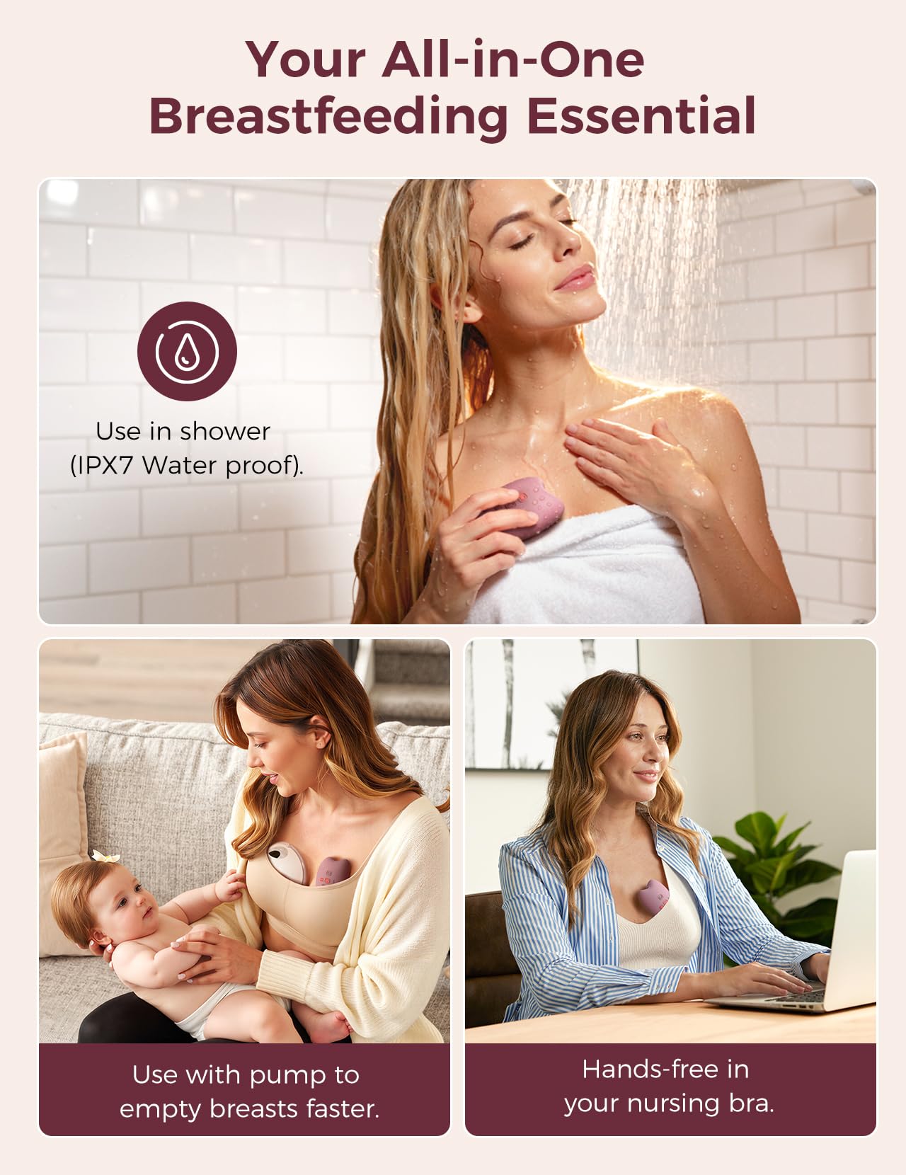 Momcozy Warming Lactation Massager Pro on-the-go for pumping anywhere