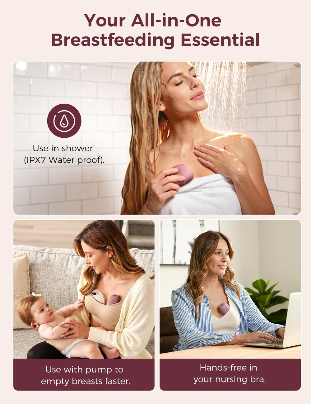 Momcozy Warming Lactation Massager Pro on-the-go for pumping anywhere