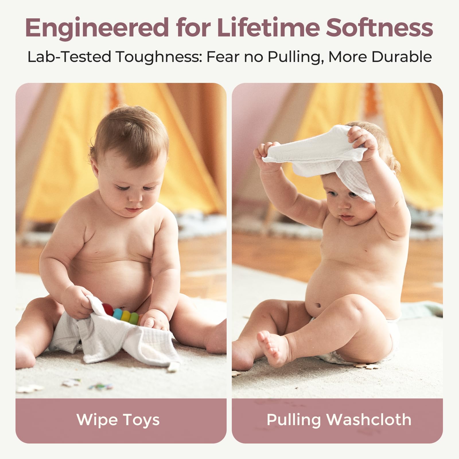 Momcozy 5-pack washcloths are gift-ready for a baby shower