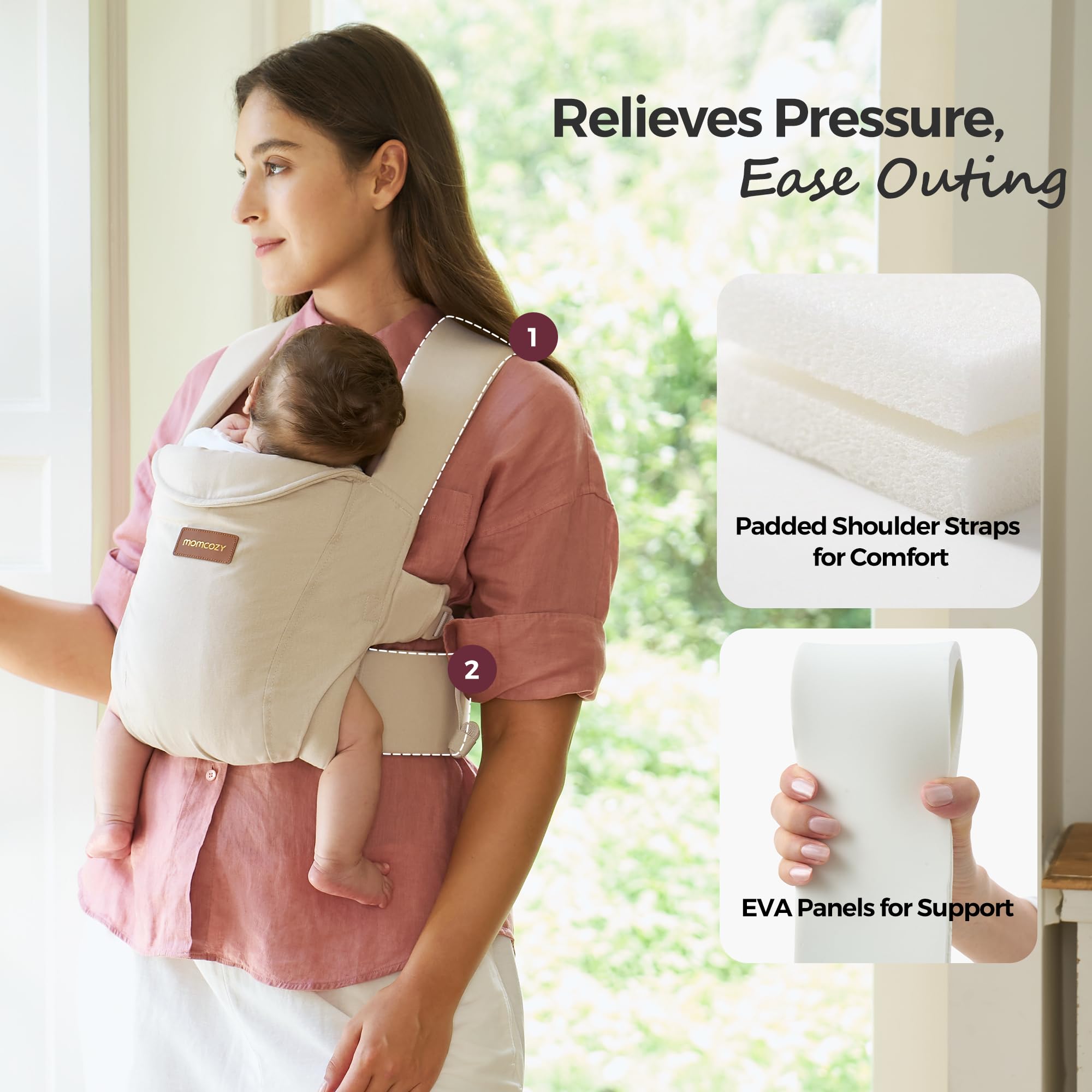 Momcozy WeeSnug adjustable waistband simplifies fit for growing babies.