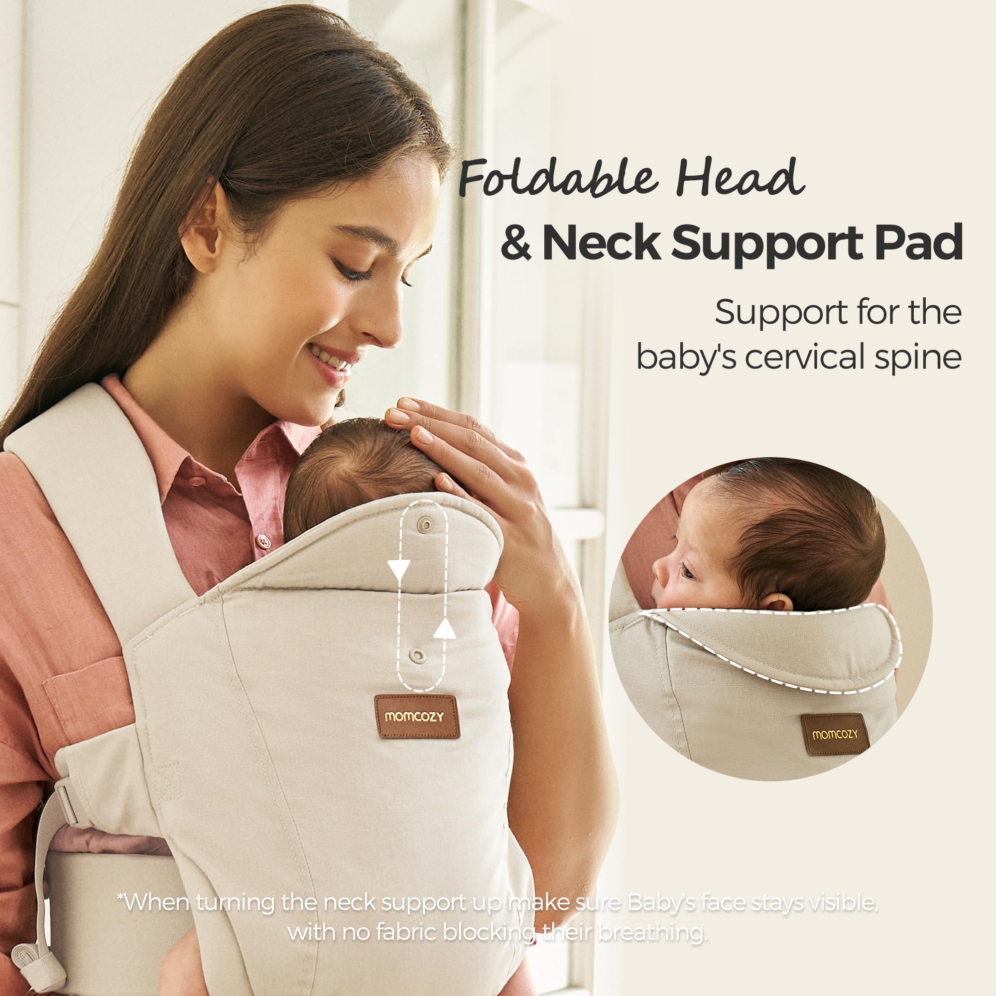 Momcozy WeeSnug easy-care fabric keeps cleanup quick and simple.