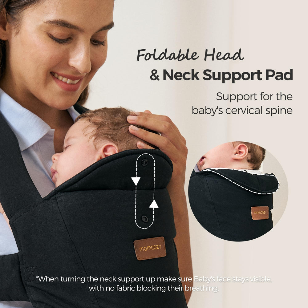 Momcozy WeeSnug lightweight carrier stays comfy while caregiver moves around
