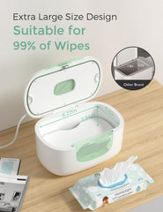 Momcozy wipe warmer 10-minute heating demonstrates instant warm wipes
