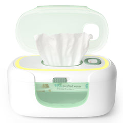Momcozy wipe warmer top view shows even heating for warm, ready wipes
