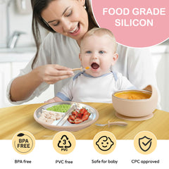 Momera BPA-free stainless steel materials designed for toddlers' meals.