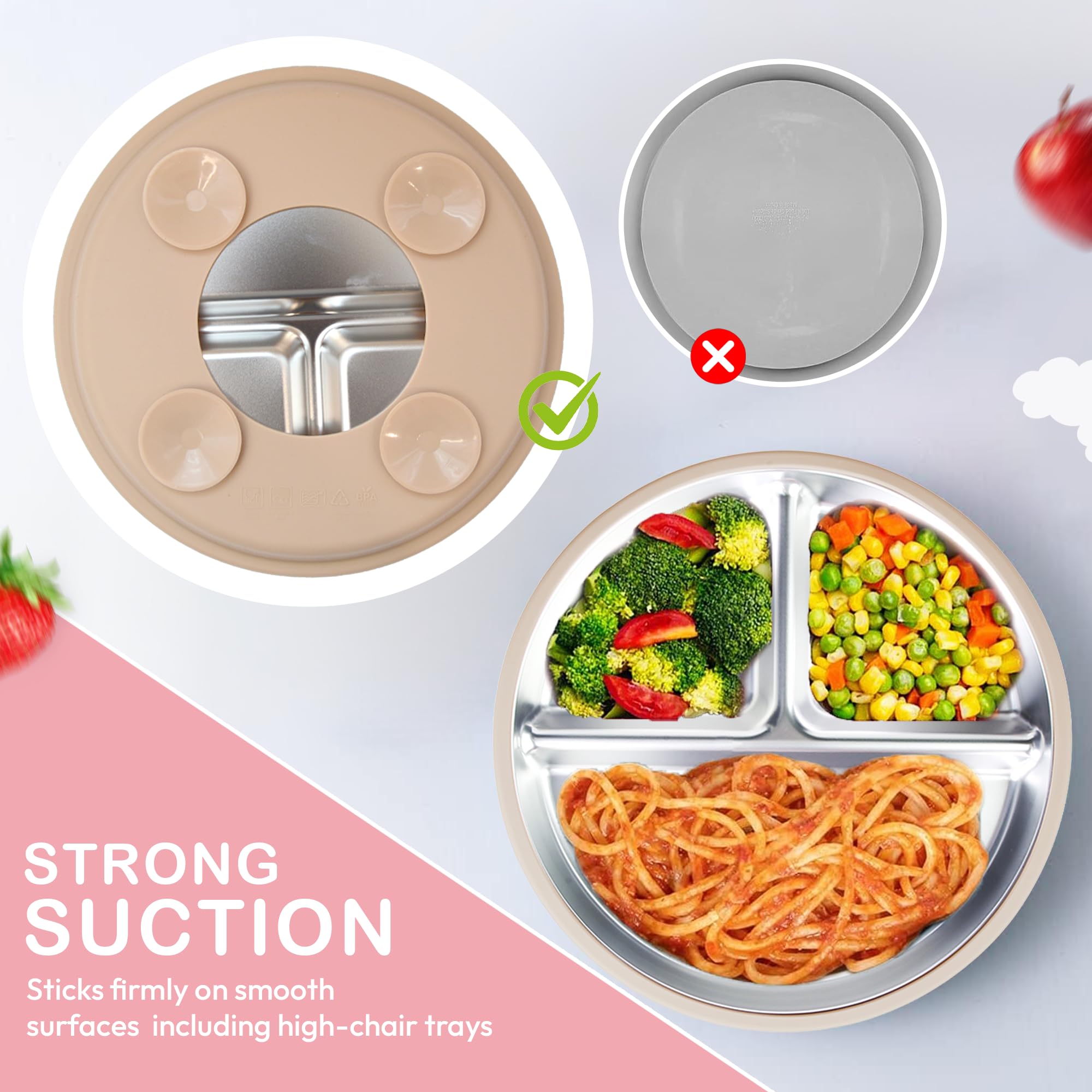 Momera durable, drop-resistant toddler dining set withstands active self-feeding.