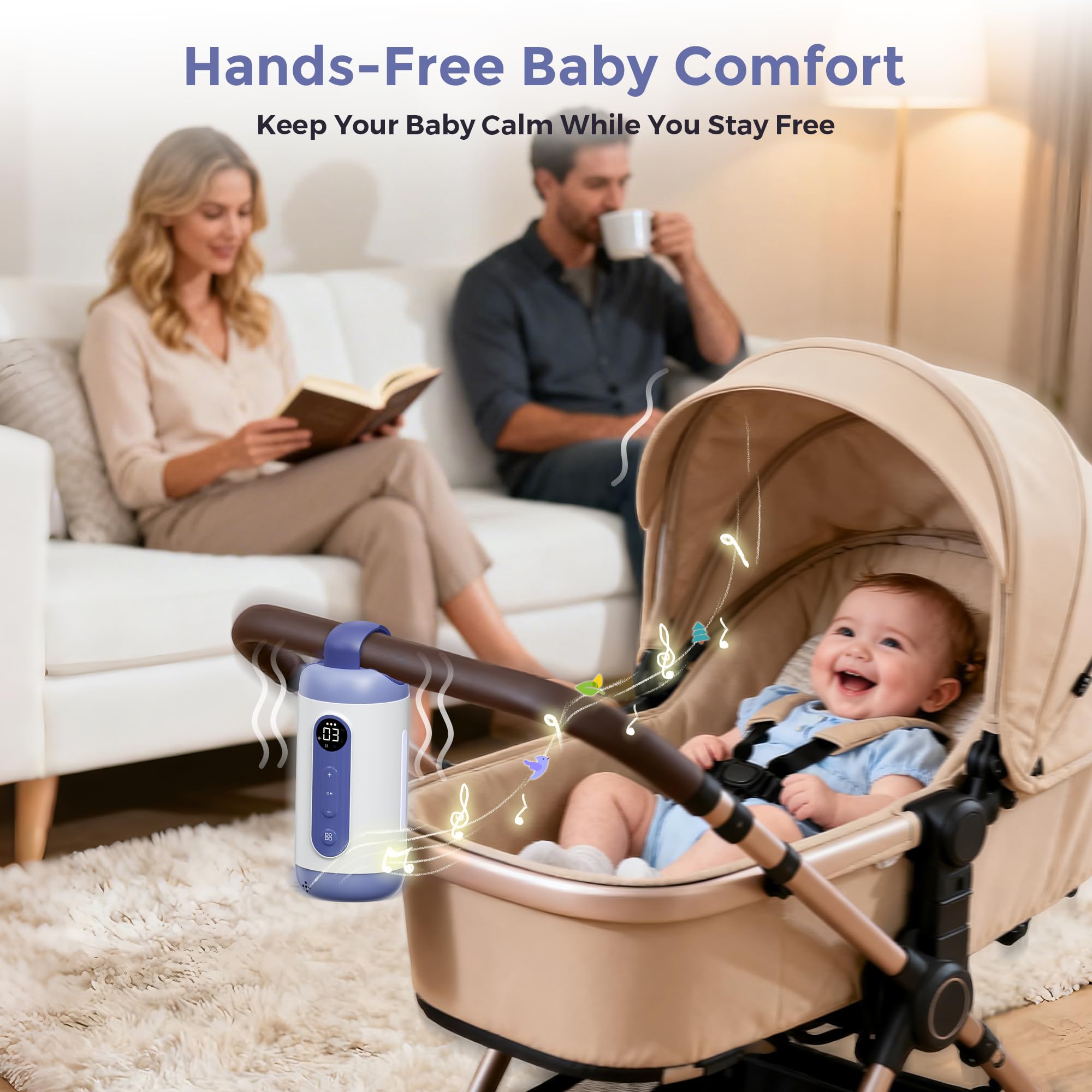 MOMFANN 6-level vibration control showcases customizable comfort for naps