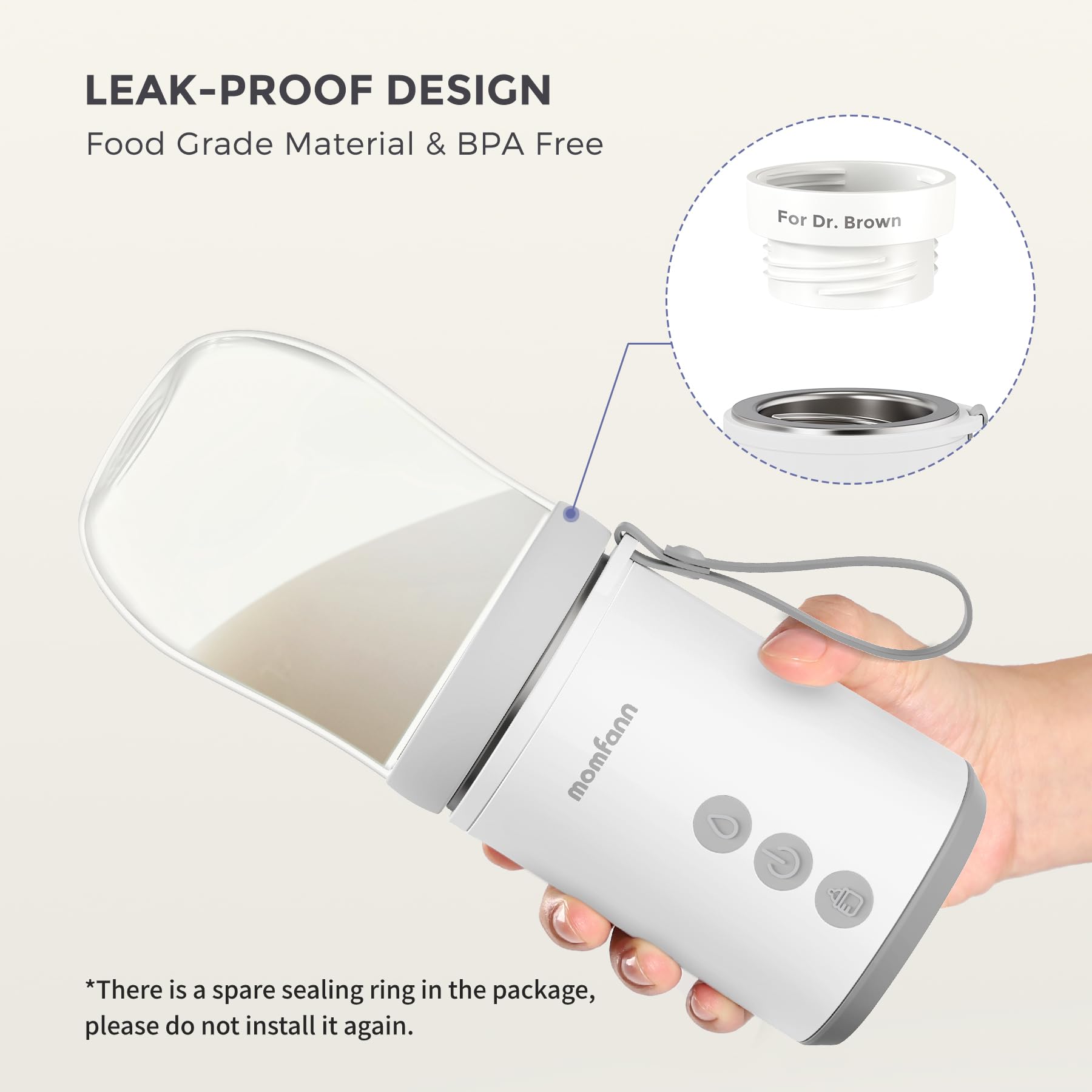 MOMFANN adapter pack includes five bottle compatibility adapters