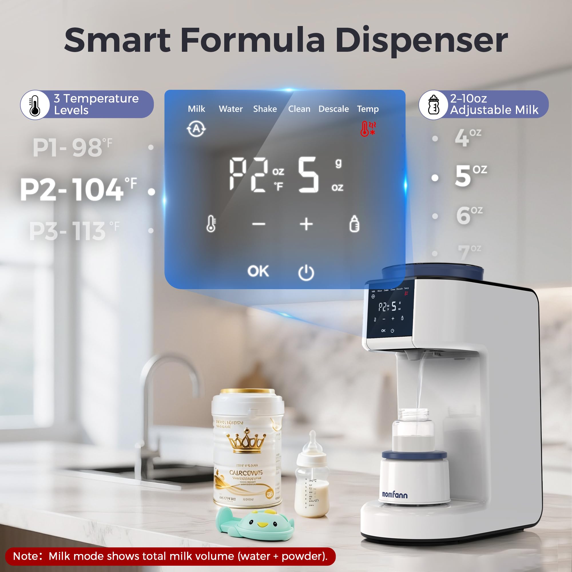 MOMFANN auto shaking base blends formula hands-free