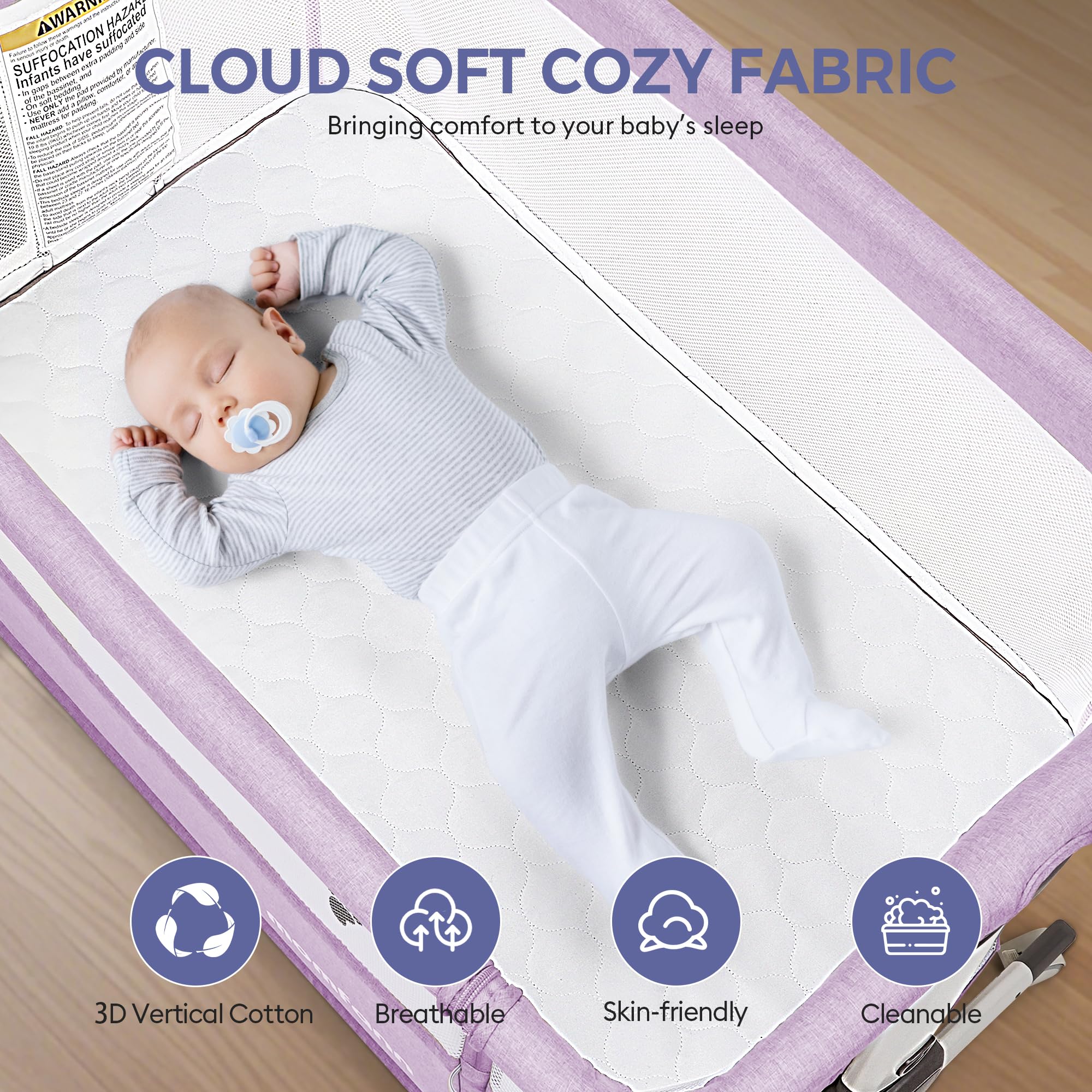 MOMFANN 6-height-adjustment enables easy parent-reaching alignment.