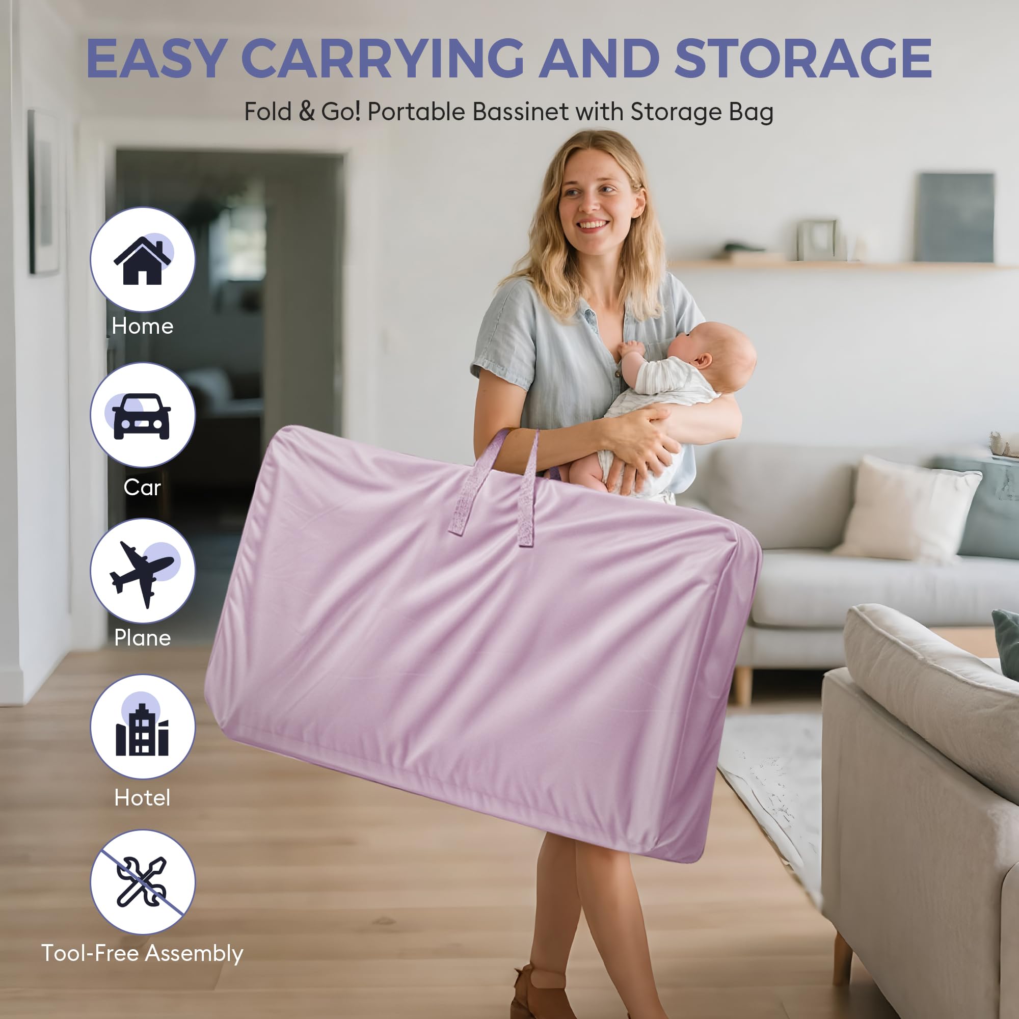 MOMFANN Easy-folding design for quick setup and compact storage.