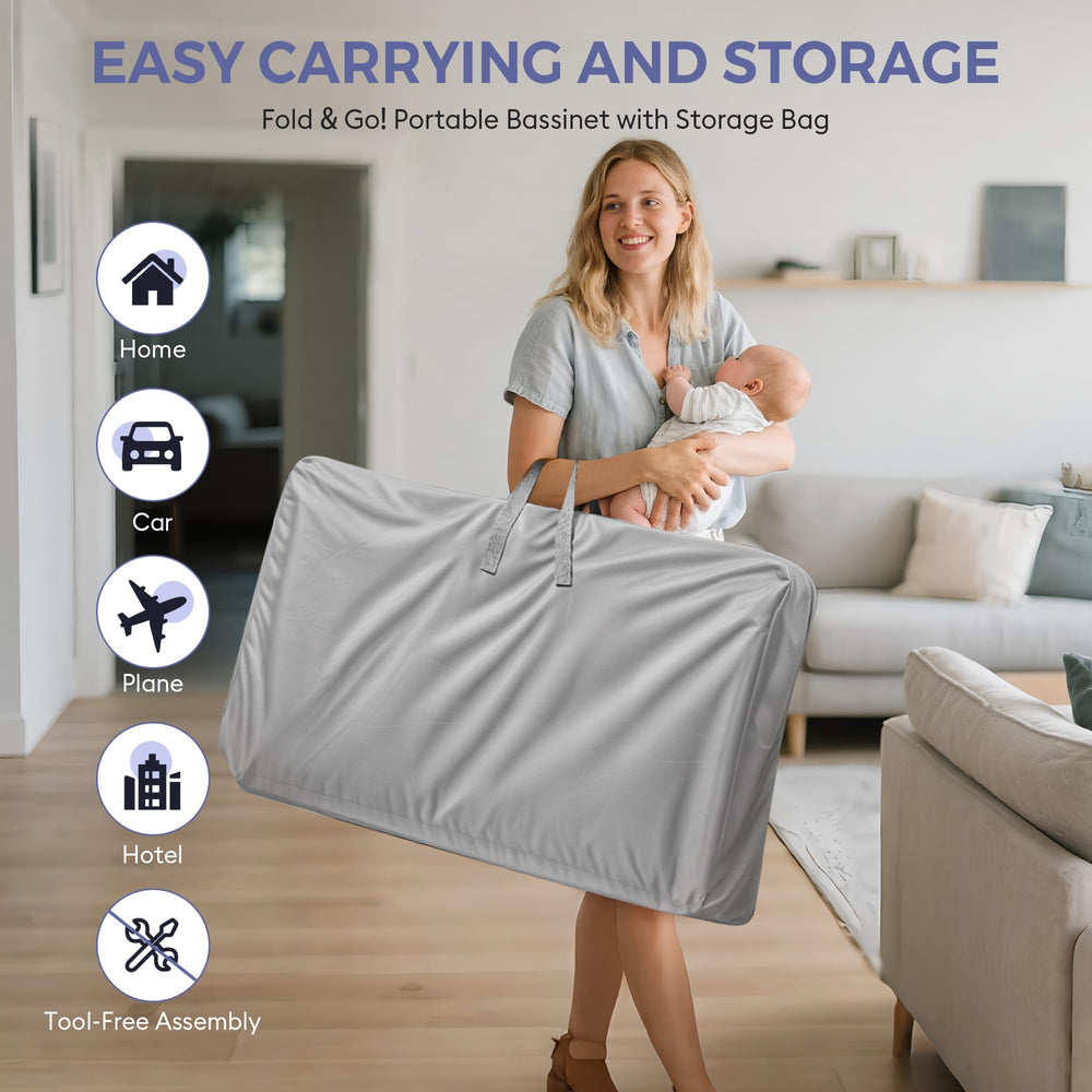 MOMFANN bottle holder under bassinet keeps bottles organized at night