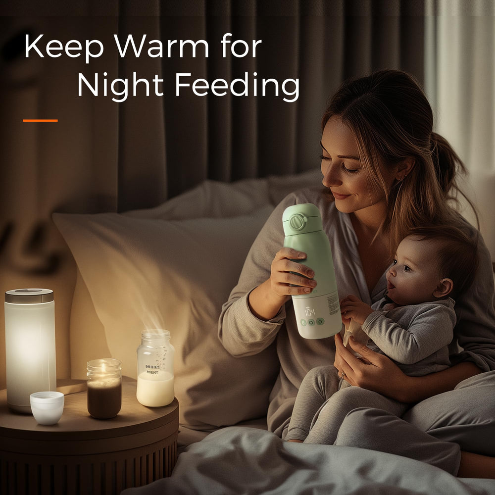 MOMFANN warmer 12-ounce capacity supports larger bottles during trips.
