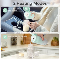 MOMFANN warmer heating breast milk to 98°F quickly, soothing feeding times.