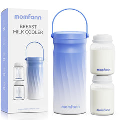 MOMFANN breast milk cooler with 360° cooling for all-day outdoor freshness.