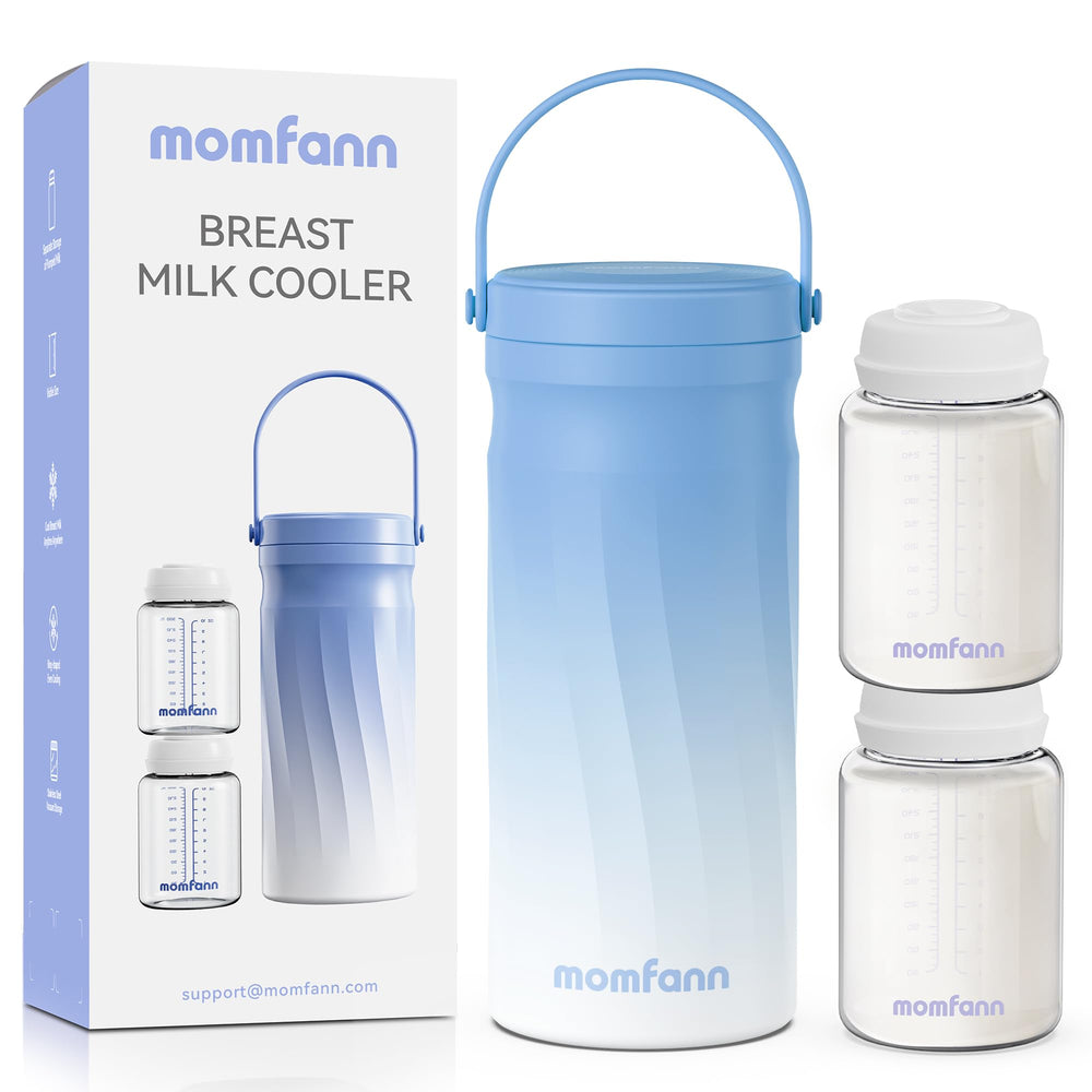 MOMFANN breast-milk cooler 360-degree cooling for travel preserves freshness.