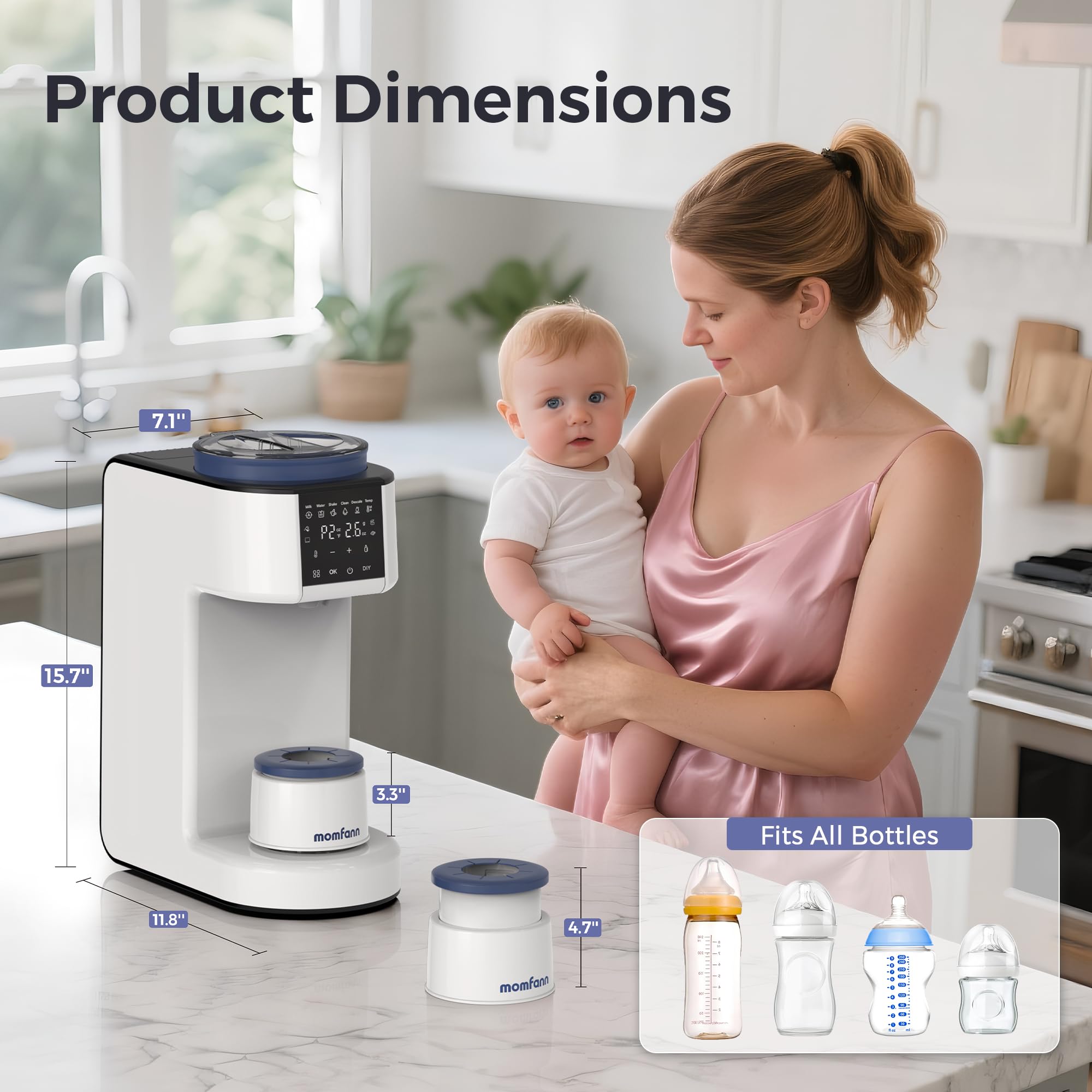 MOMFANN formula maker fits most bottle brands and shapes