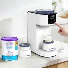 Momfann Formula Maker Pro front view highlighting compact design for bedside use during night feeds.