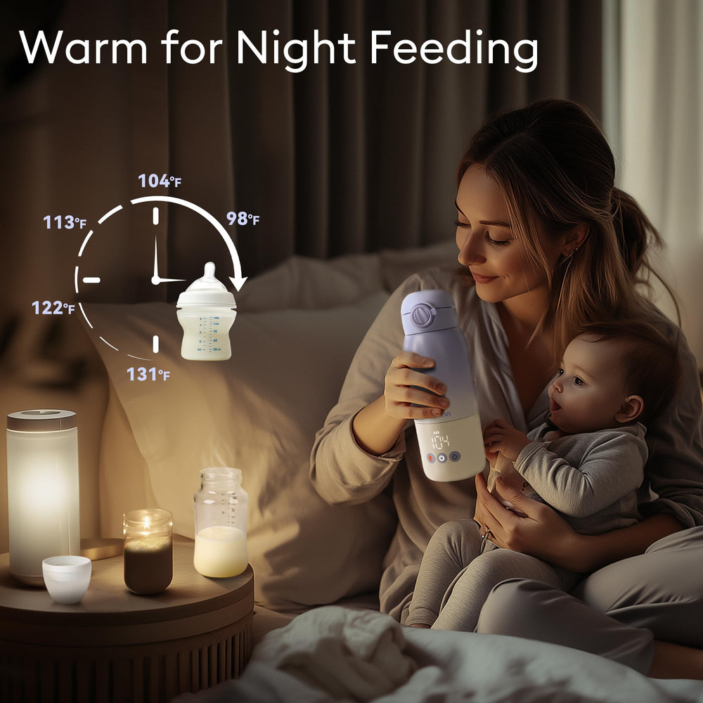 Leak-proof plug and safety lock on MOMFANN travel warmer.