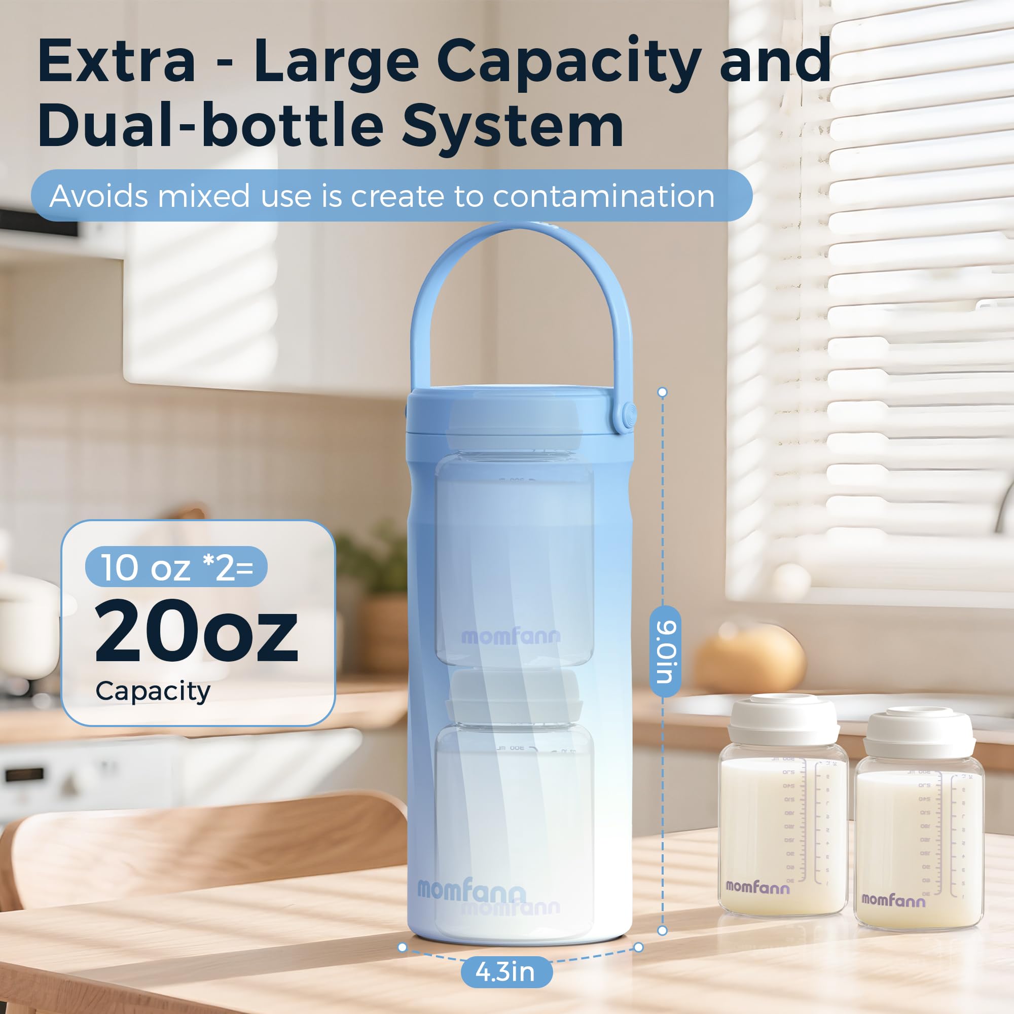 MOMFANN lightweight-compact cooler ideal for outings and daily use.