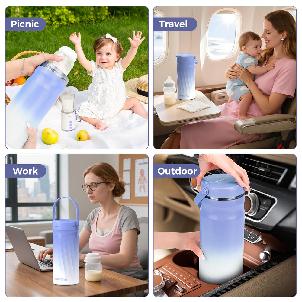 MOMFANN lightweight, compact cooler supports moms on zoo trips and hikes.