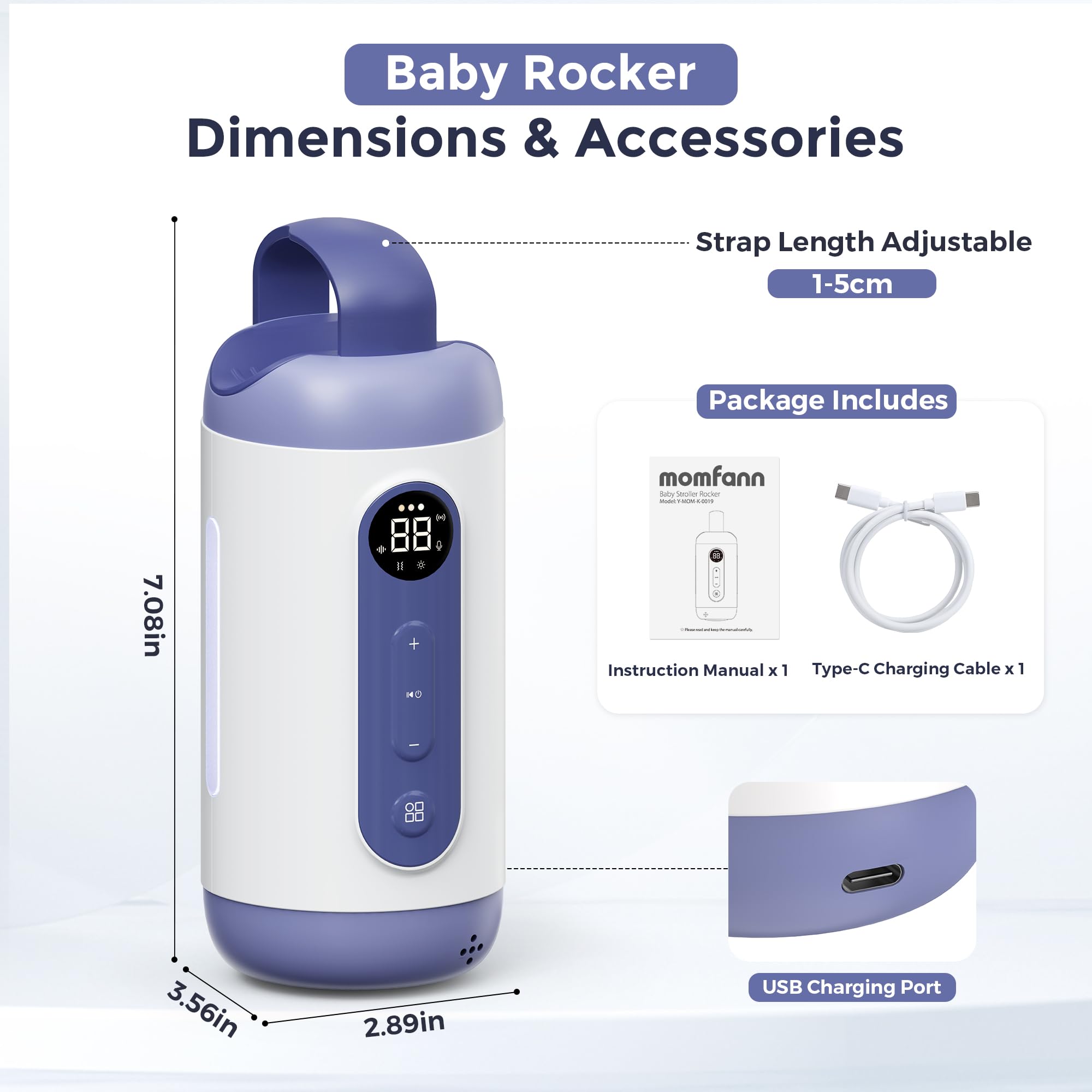 MOMFANN lightweight design provides comfortable use for newborns