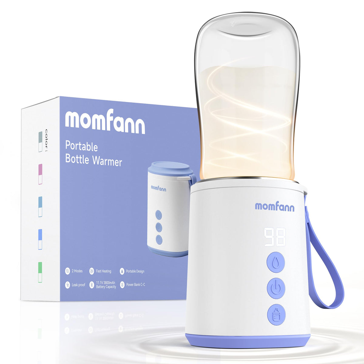 MOMFANN portable bottle warmer on the go heats quickly for busy parents